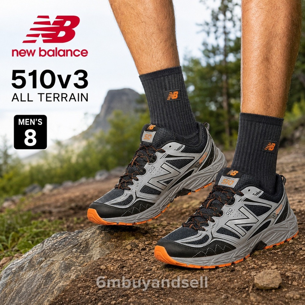 New Balance 510v3 All Terrain Mens Trail Running Shoes Grey Orange MT510LL3 8